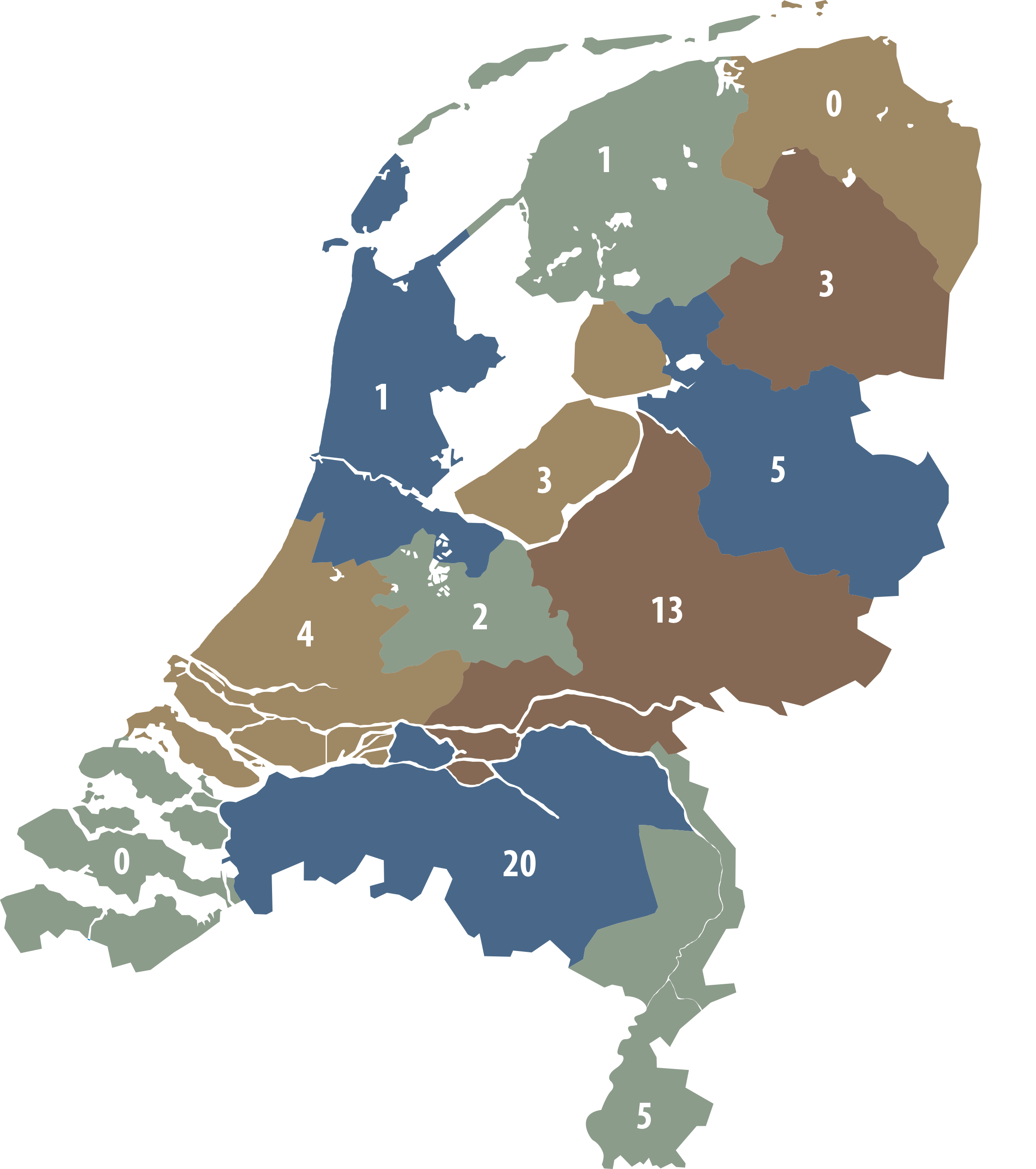 Overzichtkaart Nederland Insectenkwekers